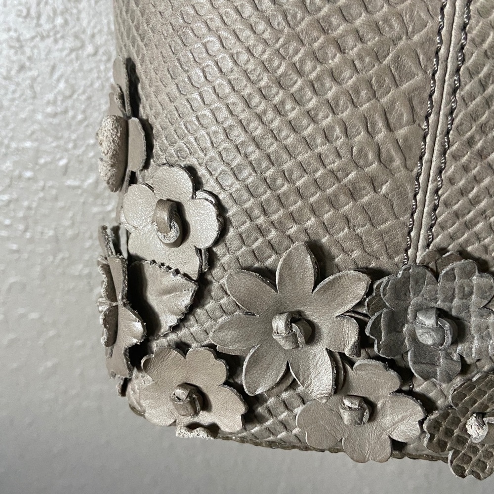 FRYE Melissa Floral Croc Embossed Leather Tote - Picture 8 of 10